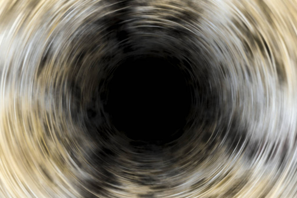 verschwommenes oder defokussiertes Bild des dunklen Kreises in Form eines Portals - Foto, Bild