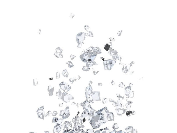 Glasscherben fliegen auf - Foto, Bild
