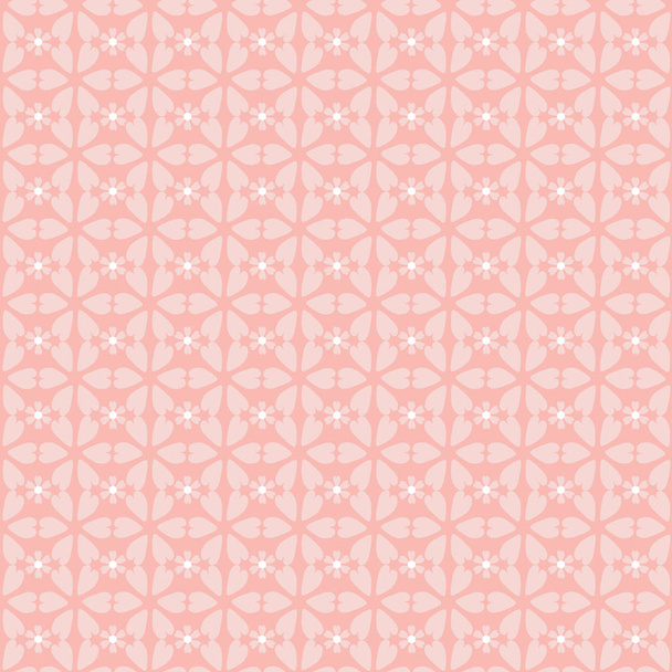 Vector pretty seamless pink floral geometric repeat pattern. Abstract Geometric Background Design - Vector, Imagen