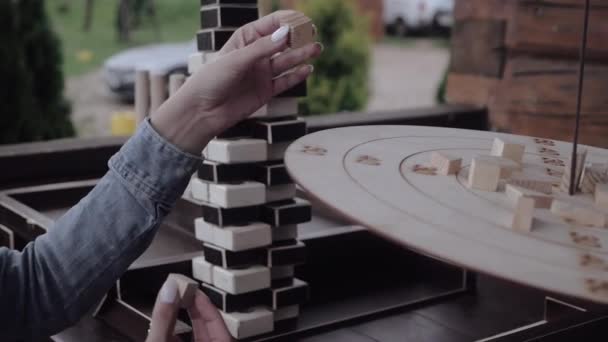 Party Game Jenga played - Footage, Video