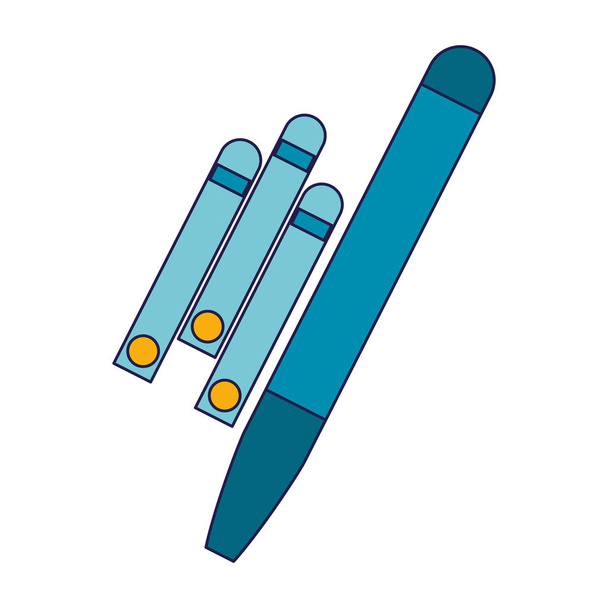 glucometer and band aids blue lines - Vector, Image