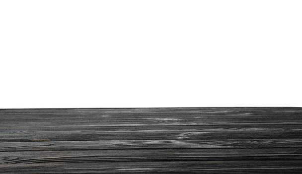 Empty wooden table surface on white background. Mockup for design - Fotó, kép