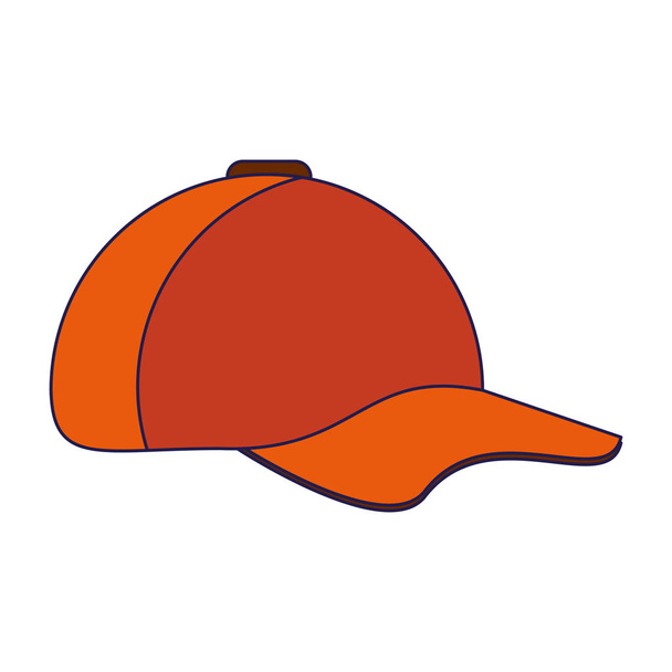 sport baseball cap wear blue lines - Vector, Image