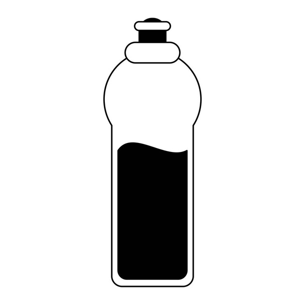 水のボトルの分離記号を黒と白 - ベクター画像