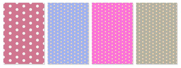 Polka dot pattern vector. Baby background. - Vector, Image