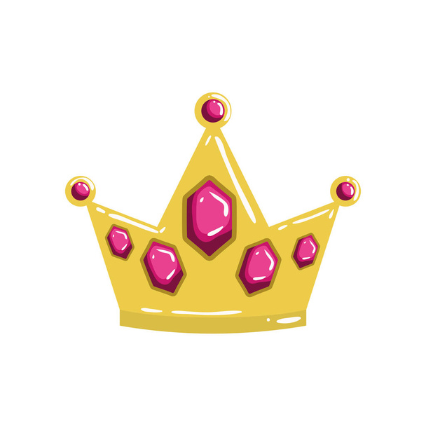 arany korona pop art ikonra - Vektor, kép