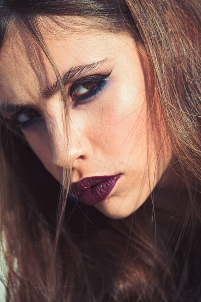 makeup trend and visage. makeup of fashionable woman. - 写真・画像