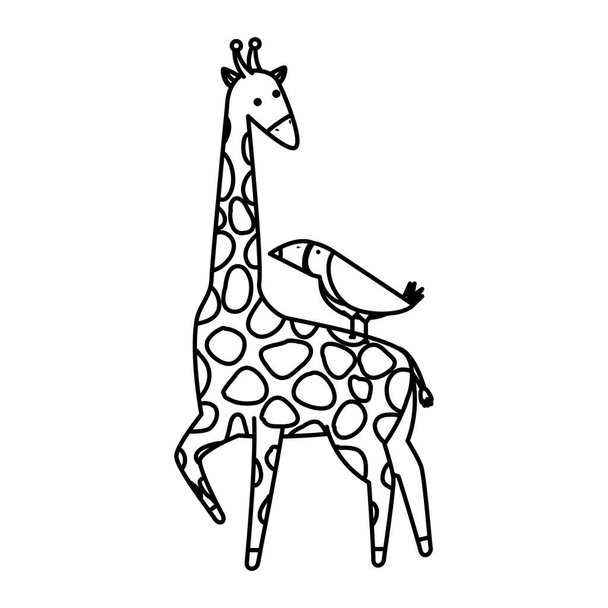 африканський жираф і туканська дика природа
 - Вектор, зображення