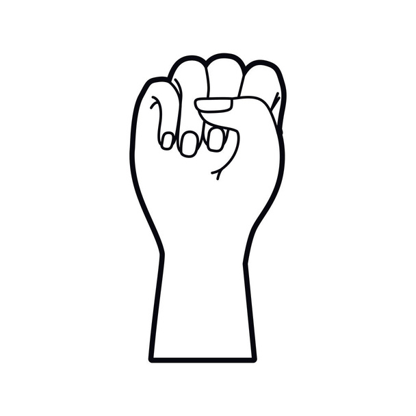 hand in sign power pop art - Vector, Image