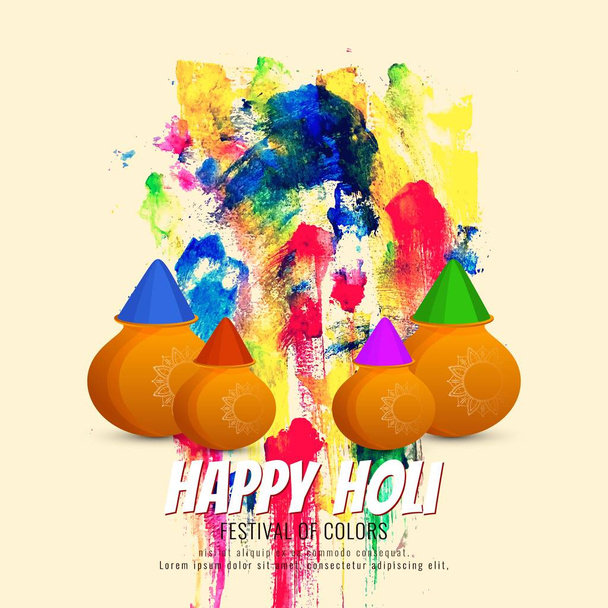 Abstrato Feliz Holi festival fundo religioso
 - Vetor, Imagem