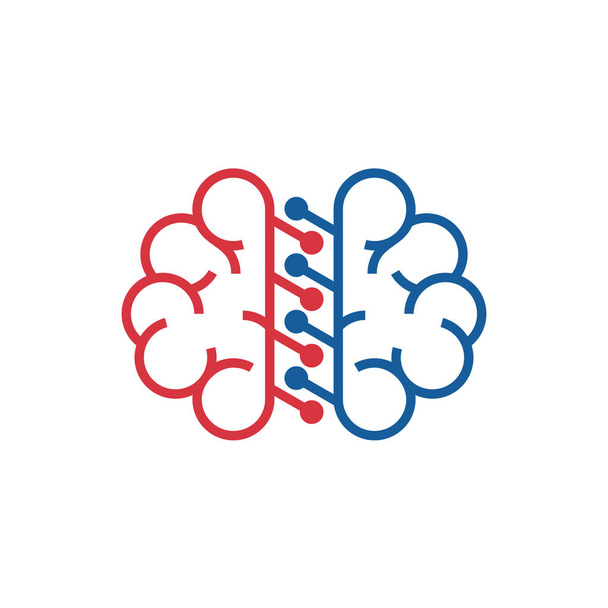Brain intelligence logo design - Вектор, зображення