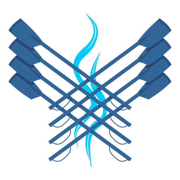 Logo wektor wioślarstwo Club blue - Wektor, obraz