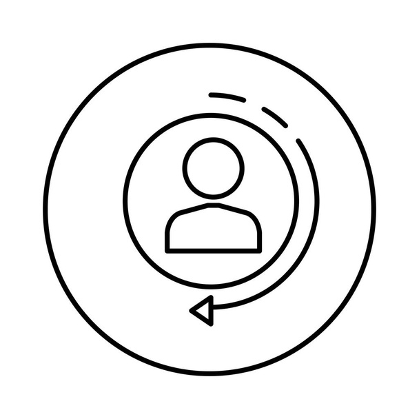 ikona na białym tle avatar użytkownika - Wektor, obraz