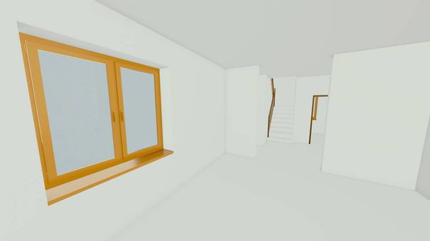 3D χώρους του σπιτιού, εξαρθρώθηκαν - Φωτογραφία, εικόνα
