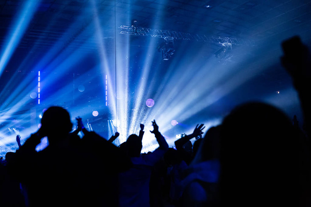 Multitud de conciertos divirtiéndose en un concierto de rock
. - Foto, Imagen