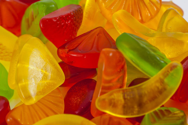 Fruit jelly candies colorful assortment - Fotó, kép
