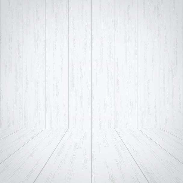 Espacio vacío de madera blanca para el fondo. Ilustración vectorial
. - Vector, Imagen