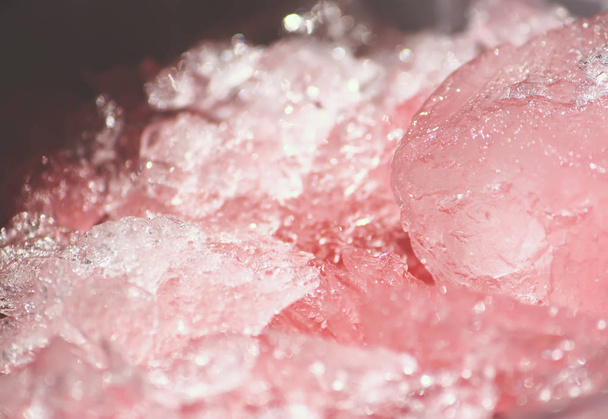 Refreshing cold pink cocktail in a glass with ice - Photo, Image
