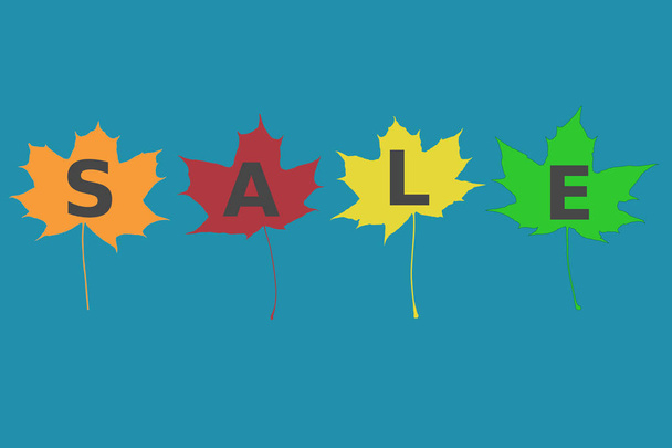 discount autumn maple leaves vector - Вектор,изображение