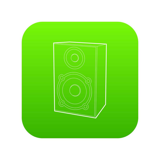 Speaker icon green vector - Wektor, obraz