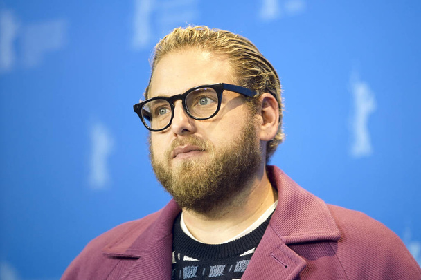  Jonah Hill poses at the 'Mid 90's' photocall during the 69th Berlinale International Film Festival Berlin at Grand Hyatt Hotel on February 10, 2019 in Berlin, Germany.                               - Fotoğraf, Görsel