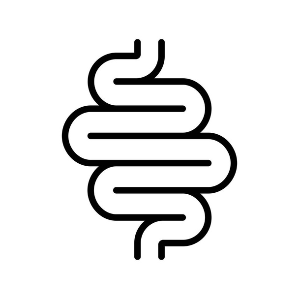 Ícone humano intestinal. Símbolo médico isolado no fundo branco. Ilustração vetorial
 - Vetor, Imagem
