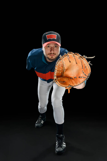 Joueur de baseball attrapant une balle
 - Photo, image