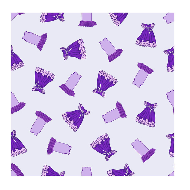violet dress pattern violet background - Vector, Image