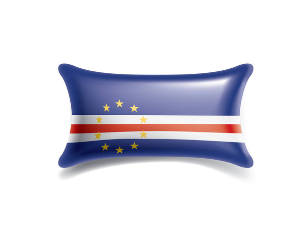 Bandera de Cabo Verde, ilustración vectorial sobre fondo blanco - Vector, Imagen
