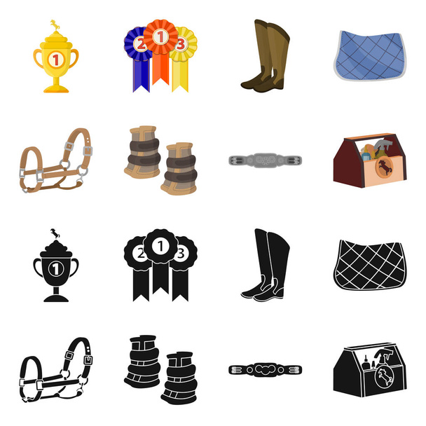 Vector design of equipment and riding icon. Collection of equipment and competition vector icon for stock. - Vektor, obrázek