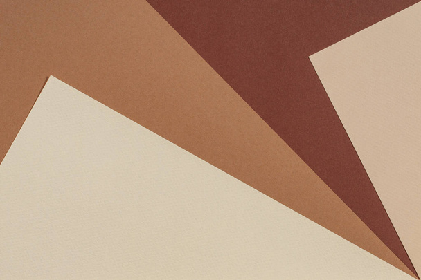 Abstract geometric paper texture background. Beige, brown yellow pastel trendy colors - Φωτογραφία, εικόνα