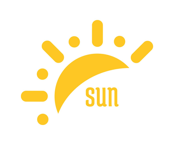 Signatura del icono del sol. Ilustración vectorial
. - Vector, Imagen