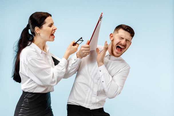 angry businesswoman and colleague in the office. - Foto, Imagem