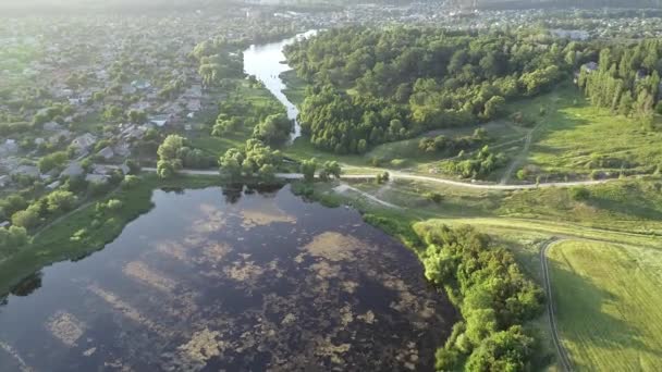 Aerial view over the lakes - Záběry, video