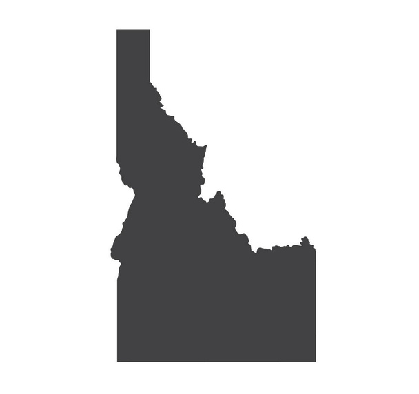 Vector Idaho Mapa silhueta. Ilustração vetorial isolada. Preto no fundo branco
. - Vetor, Imagem