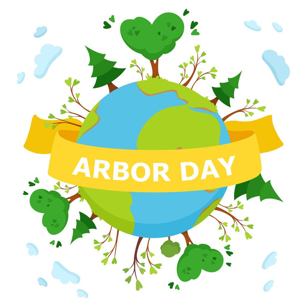 National Arbor Day  concept Illustration - Vector, Image