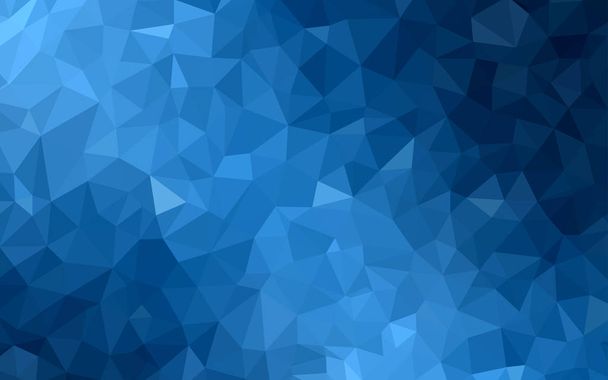 Plantilla poligonal abstracta vectorial azul oscuro. Ilustración poligonal brillante, que consiste en triángulos. Diseño poligonal para su sitio web
. - Vector, Imagen