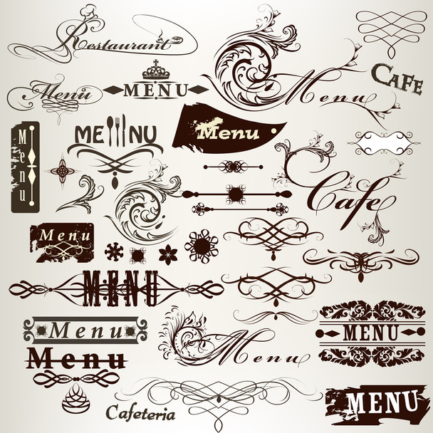 Collection of calligraphic vintage headlines and signatures for - Vector, imagen