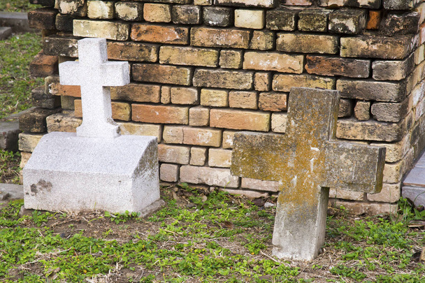 Σταυροί με το παλιό νεκροταφείο, Brownsville, Τέξας - Φωτογραφία, εικόνα