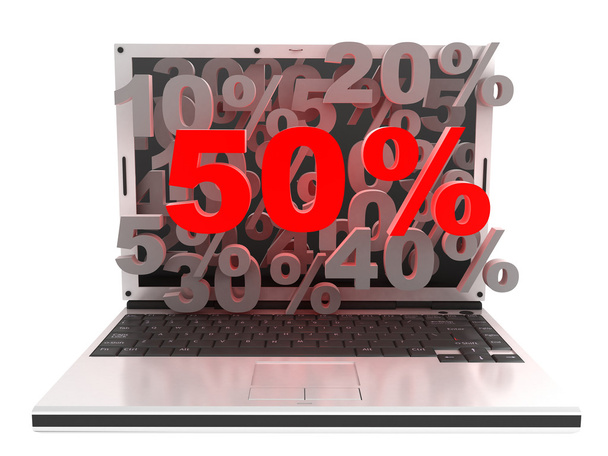 Laptop 50% - Photo, Image