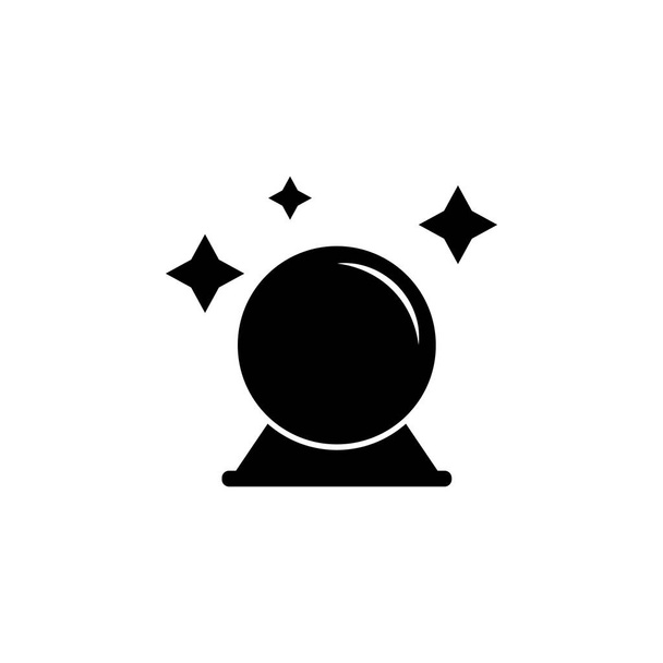 マジック ボールのアイコン。ゴースト要素図の要素。ウェブサイトのデザイン、開発、アプリ開発のための細い線図。白い背景の上のプレミアム アイコン - ベクター画像