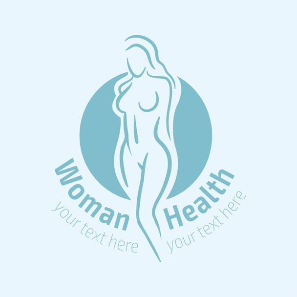 Frauen Fitness-Logo-Symbol. Sport, Gesundheit, Wellness, Yoga, Beauty Vektor Logo. Frau Silhouette Logo. Diät-Logo. Logo des Wellness-Salons - Vektor, Bild