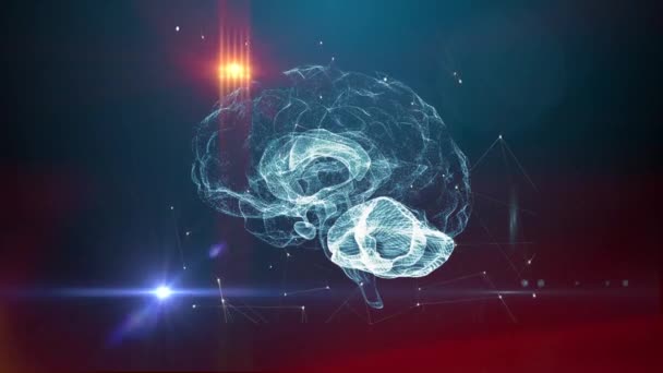 Menselijk brein kunstmatige intelligentie concept - Video