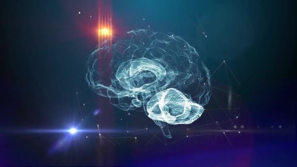 Menselijk brein kunstmatige intelligentie concept - Video