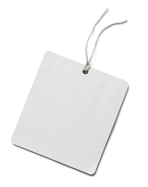 close up de uma nota de etiqueta de preço no fundo branco - Foto, Imagem