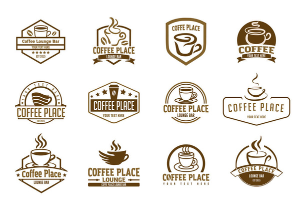 Wektor ilustracja koncepcja logo kawy.  - Wektor, obraz