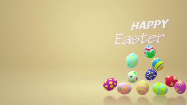 The Easter egg  3d rendering for holiday content. - Metraje, vídeo