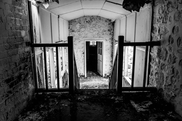 Interior of Amiantos abandoned hospital on Cyprus. Abandoned spaces - Photo, Image