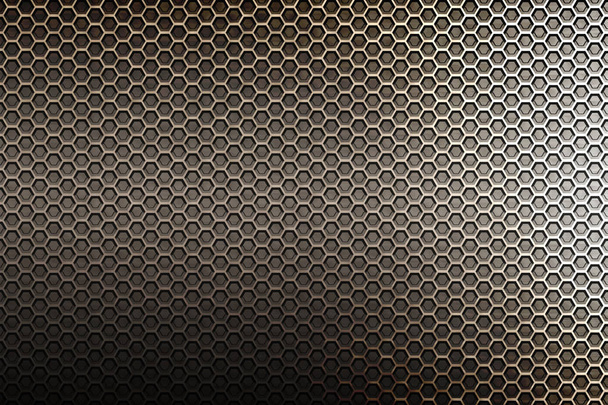 black and gray hexagon background with real texture. 3d illustration. - Foto, Imagem