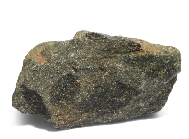 Szürke gránit kő egy elszigetelt fehér background - Fotó, kép